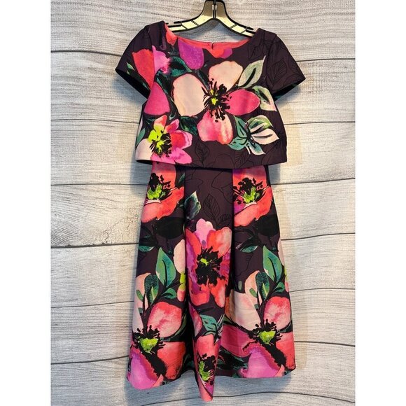Vince Camuto Floral Print Fit and Flare Dress Size 2 - Picture 1 of 5